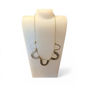 New! Plunder Design Mixed Metal Geometric Statement Necklace